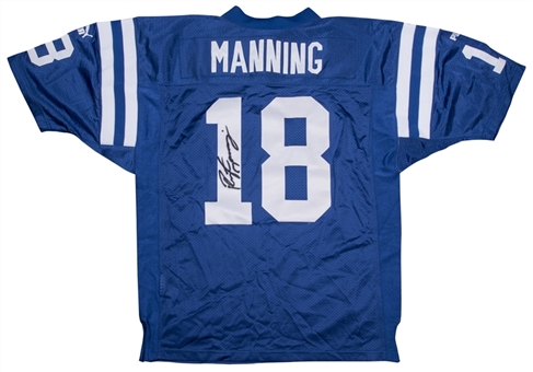 Peyton Manning Signed Indianapolis Colts Blue Jersey (PSA/DNA)